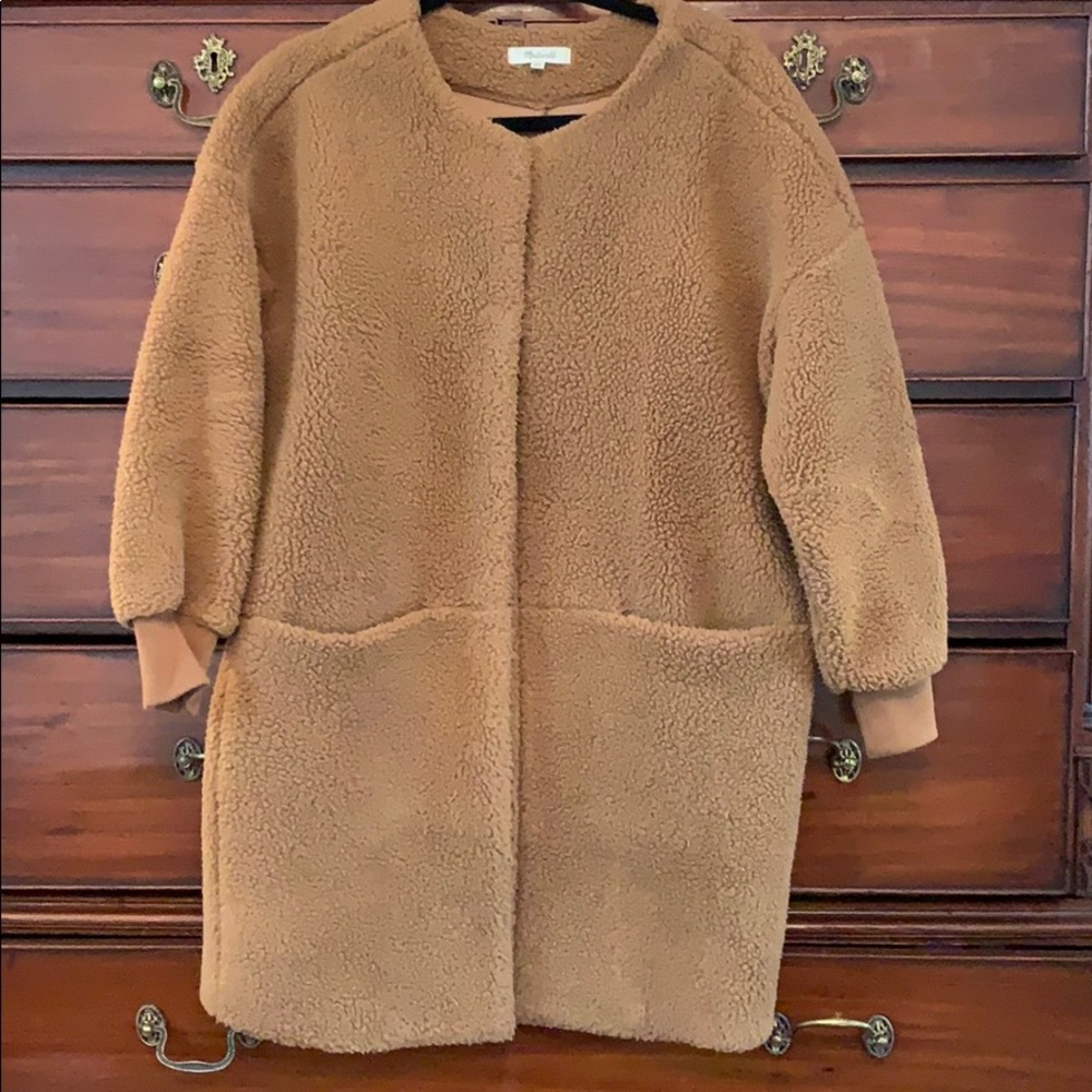 Madewell fleece cocoon coat XS